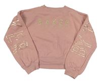 Růžová crop mikina s logy zn. Ted Baker 