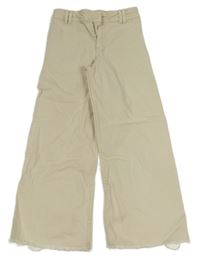 Světlebéžové wide leg rifle Zara