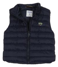 Tmavomodrá šusťáková prošívaná lehká zateplená vesta Mayoral