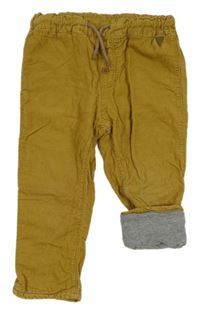 Okrové podšité manšestráky H&M