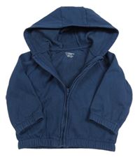 Tmavomodrá propínací mikina s kapucí Primark