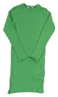 Zelené žebrované šaty H&M