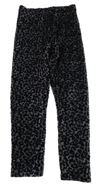 Stříbrno-černé vzorované legíny Tu