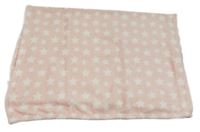 Světlerůžová plyšová deka s hvězdami 