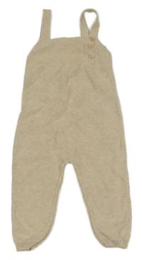 Béžové pletené laclové tepláky Lupilu