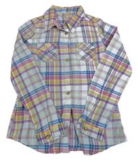 Světlemodro-barevná kostkovaná halenka M&S