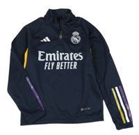 Tmavomodro-žlutá fotbalová mikina Adidas