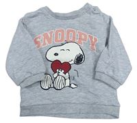 Šedá melírovaná mikina se Snoopym H&M