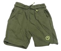 Khaki teplákové kraťasy s výšivkou F&F