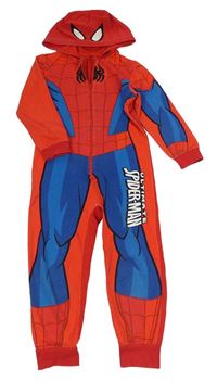 Červeno-tmavomodrá tepláková kombinéza s kapucí - Spider-man George 