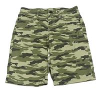 Khaki army plátěné kraťasy C&A
