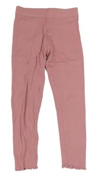Růžové žebrované legíny Primark