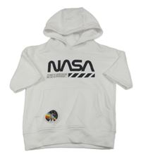 Bílá tepláková vesta Nasa s kapucí Next
