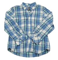 Modro-bílo-zelená kostkovaná košile H&M