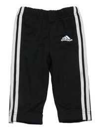 Nové - Černé sportovní tepláky s pruhy Adidas 