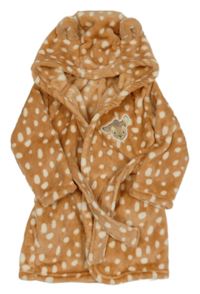 Béžový chlupatý župan se Bambim a kapucí George 