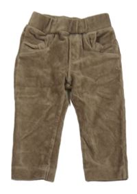 Béžové sametové žebrované kalhoty Mayoral