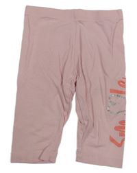 Světlerůžové capri legíny s nápisem Lupilu 