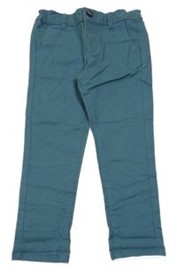 Modrošedé plátěné chino kalhoty Dunnes