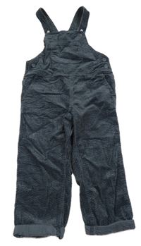 Šedé manšestrové laclové kalhoty H&M