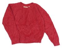 Růžový chlupatý svetr