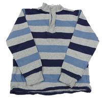 Šedo-tmavomodro-modrá pruhovaná mikina M&Co.