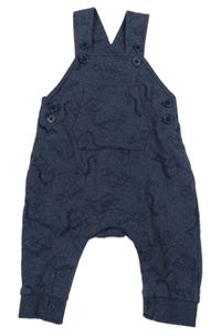 Tmavomodré laclové teláky s dinosaury Dopodopo