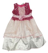 Kostým - Růžovo-světlerůžové flitrovo/tylové šaty Roald Dahl