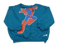 Zelenomodrá oversize mikina se Spider-manem George 