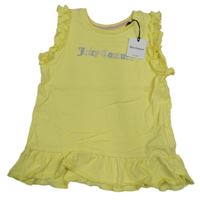 Nové - Žlutý top s nápisem a volánky Juicy Couture