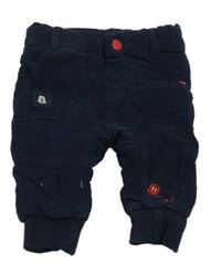 Tmavomodré podšité manšestrové kalhoty s Minnií Orchestra