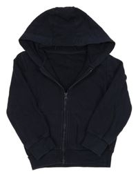 Tmavomodrá propínací mikina s kapucí George 