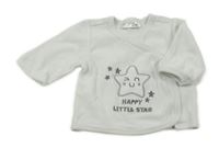 Bílá sametová zavinovací mikina s hvězdičkami Ergee