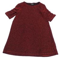 Červené třpytivé společenské šaty Next