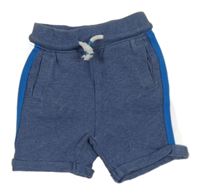 Tmavomodré teplákové kraťasy s proužky Mothercare