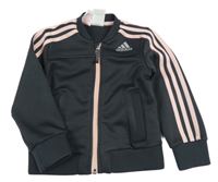 Antracitová propínací thermo mikina s logem Adidas