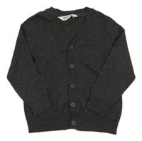 Tmavošedý propínací svetr H&M