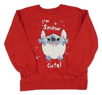 Červená mikina se Stitchem Primark