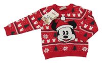 Nové - Červený svetr s Mickeym Primark