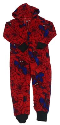 Červeno-černá plyšová kombinéza se Spider-many a kapucí MARVEL
