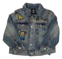 Modrá šisovaná riflová bunda s Mimoněm H&M