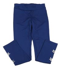 Tmavomodré sportovní legíny s hvězdičkami