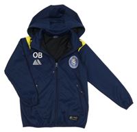 Tmavomodro-žlutá softshellová fotbalová bunda se znakem a kapucí PENDLE