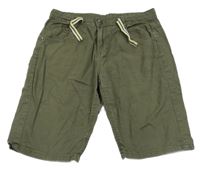 Tmavokhaki riflové kraťasy YIGGA