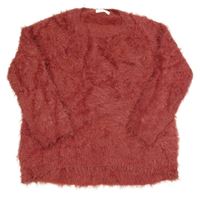 Rezavý chlupatý svetr ZARA