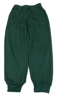 Smaragdové cuff teplákové kalhoty SHEIN