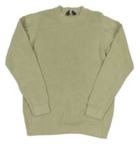 Světleolivový žebrovaný svetr PRIMARK