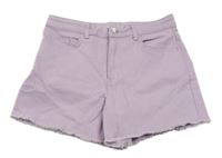 Levandulové MID RISE riflové kraťasy Denim Co.