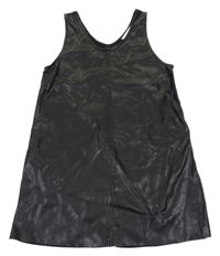 Černé koženkové šaty H&M