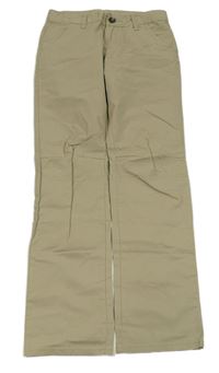 Béžové plátěné slim fit kalhoty Alive